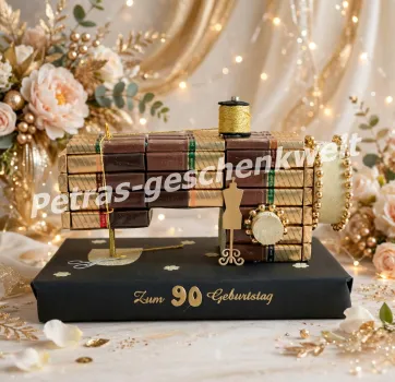 Pralinen Nähmaschine zum 90.Geburtstag